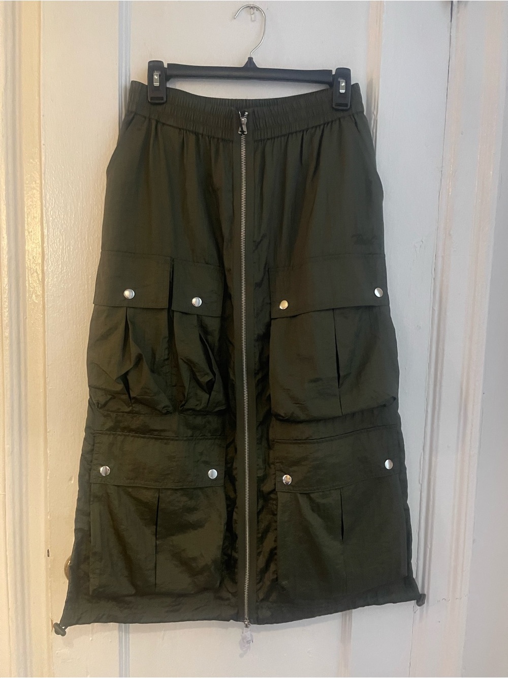 Diesel  O-Ginestra NY Cargo Maxi Skirt with Front Zip & Cargo Pockets